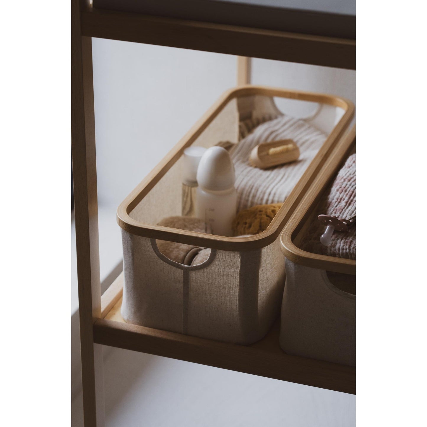 Quax Basket Beige/Naturel Changing Table, Nursery Storage