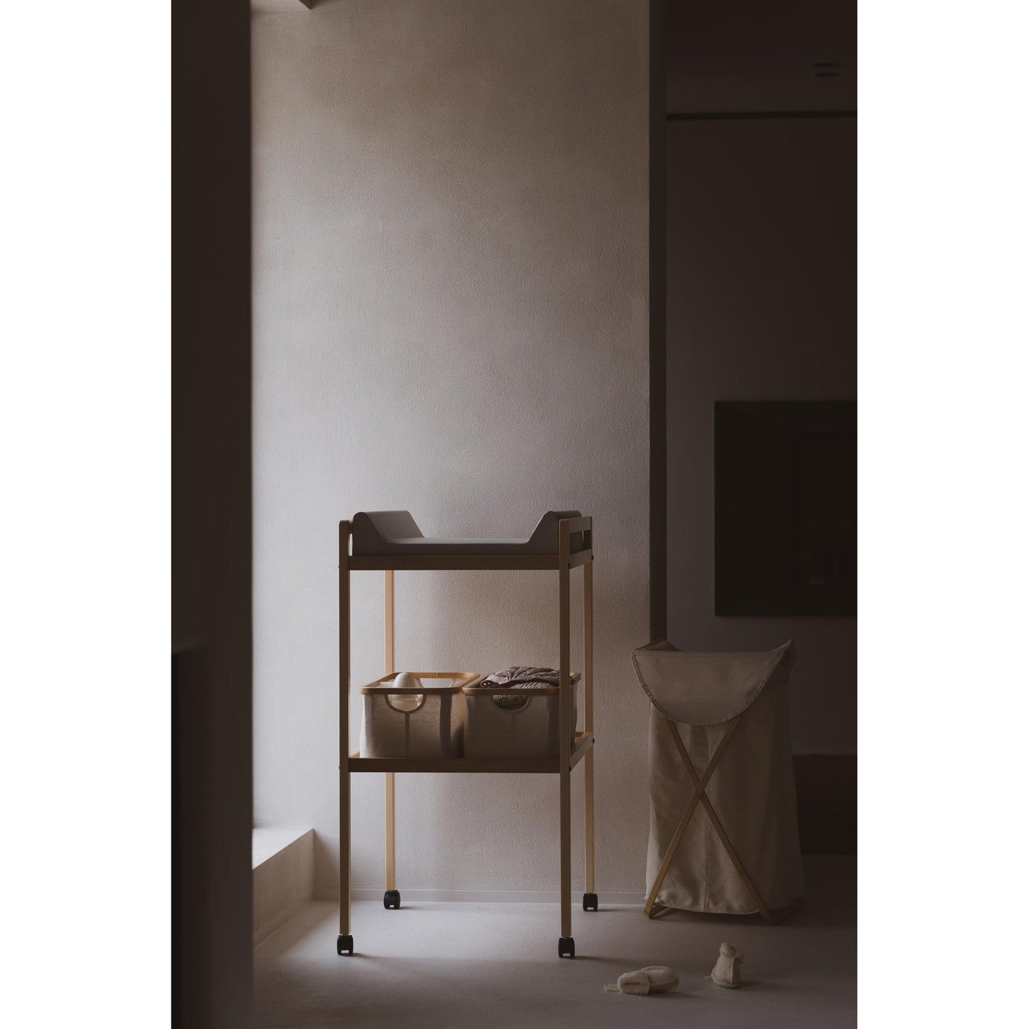 Quax Basket For Laundry Beige Naturel Foldable Linen