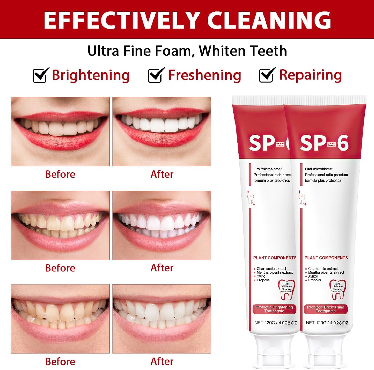 SP-6 Toothpaste Ultra Whitening معجون أسنان SP-6 فائق التبييض