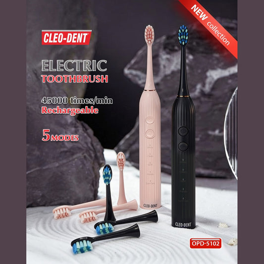Cleo-dent Electric Toothbrush 5 Modes 45,000 Vibrations/Min