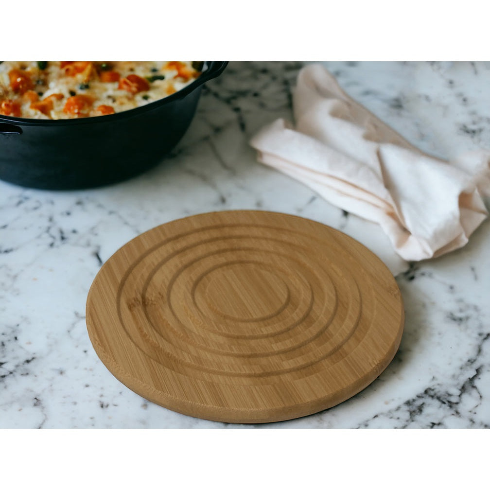 High Quality Round Wooden trivet 19 cm