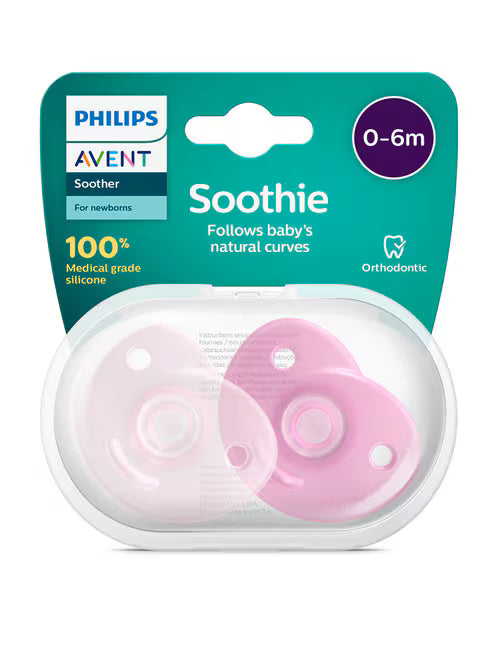 Avent - 2 Curved Soothie Mix 0-6m+