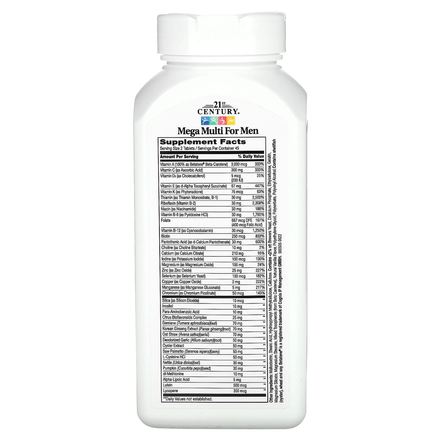 21st Century, Mega Multi for Men, 90 Tablets - Medaid International