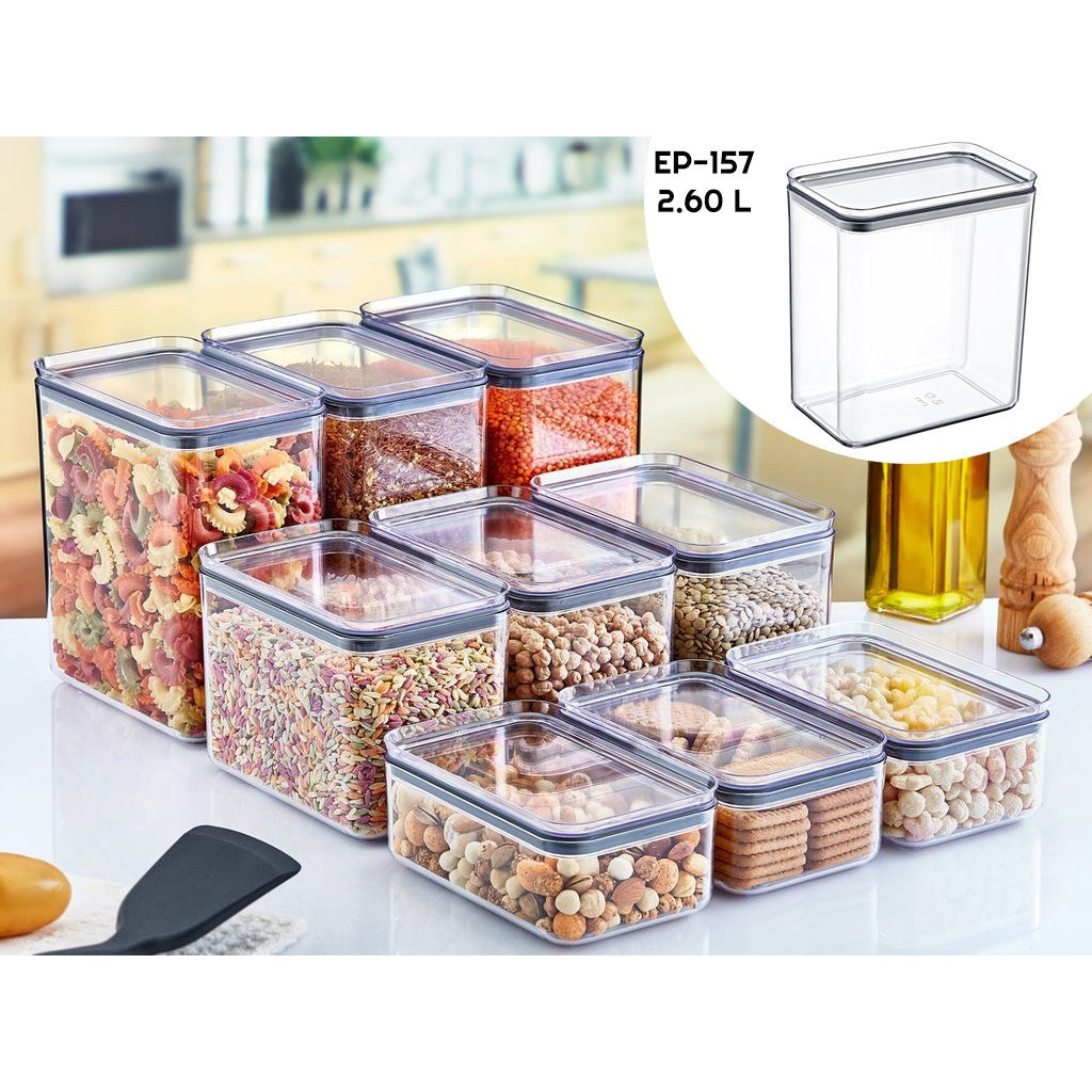 Airtight Rectangular Food Jar 2.60 lt