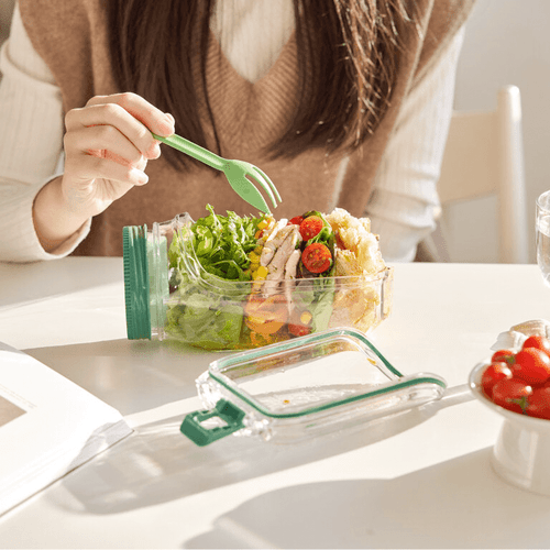 Salad Pod With Leakproof Jar Lid وعاء سلطة بغطاء مانع للتسرب