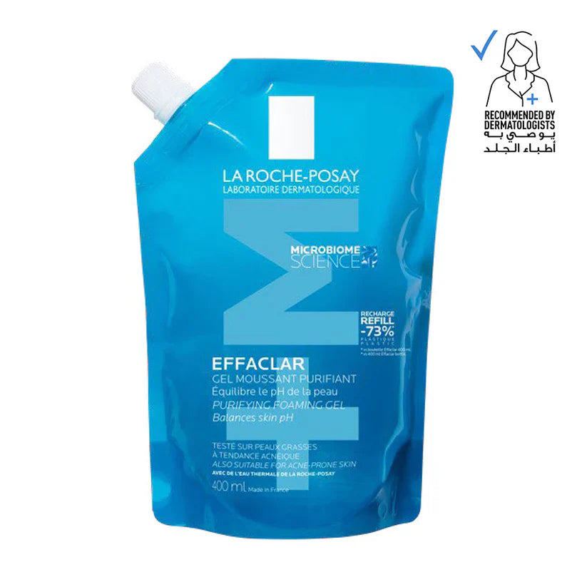 La Roche-Posay Effaclar Acne Foaming Cleansing Gel for Oily and Acne Prone Skin Refill 400 ML