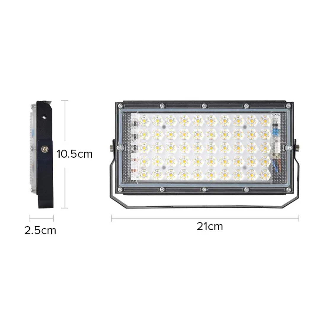 50W LED Flood Light with 120¬∞ Adjustable Angle, Waterproof White Light