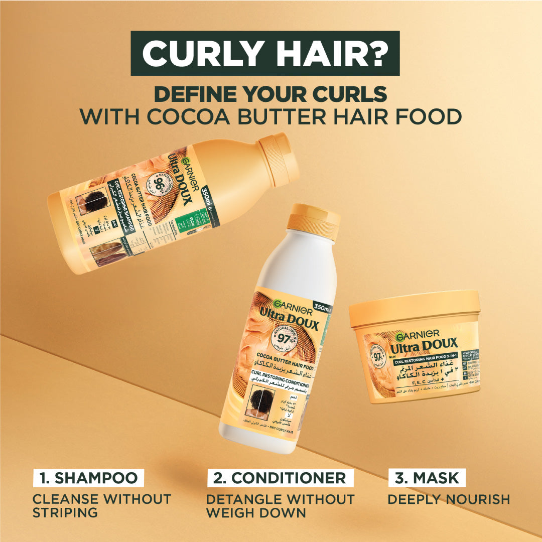 Garnier Hair Food Shampoo With Cocoa Butter 350 ml