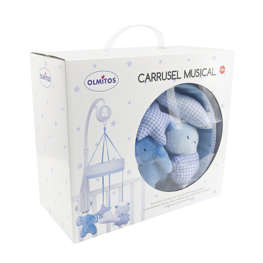Olmitos Music Mobile Blue Elephant Nursery Toy