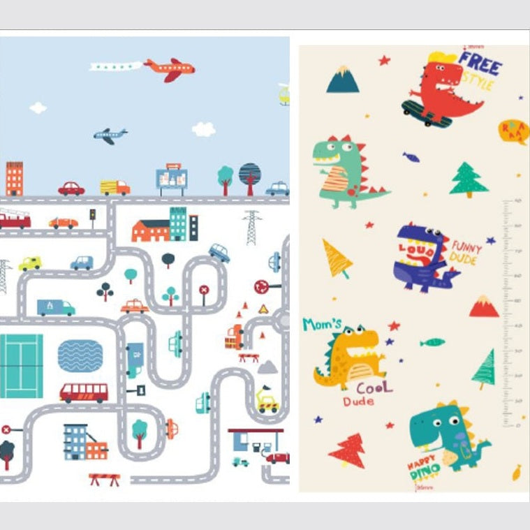 Miila Double Sided Foam Playmat Dinosaurs Cars 180x200cm