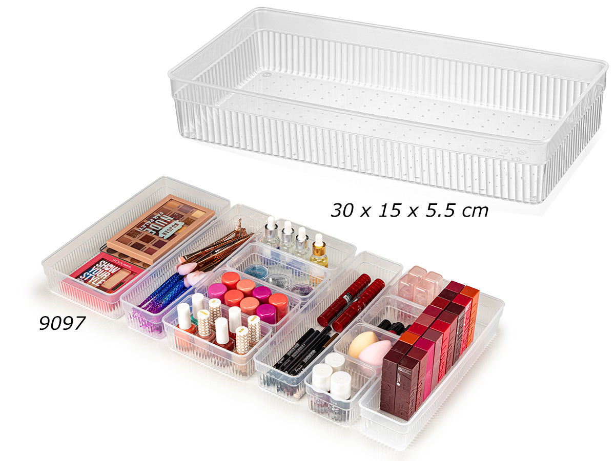 Small Transparent Drawer Organizer 30x15 cm