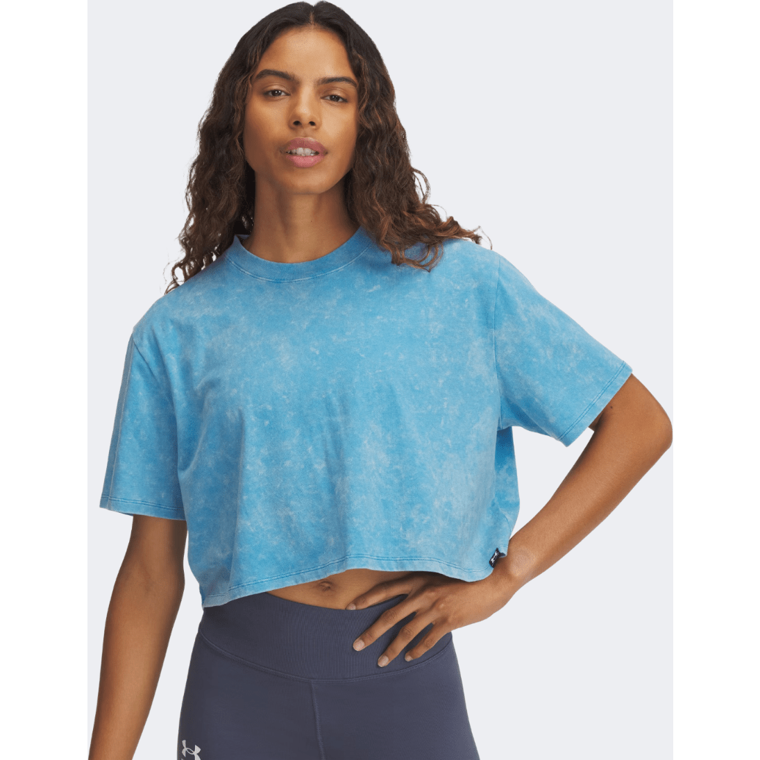 Under Armour Rival Wash Women Lifestyle T-Shirt Ether Blue/Black - Medaid International