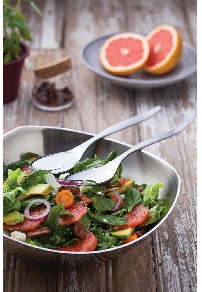 Tramontina Quadrata stainless steel salad set with high-gloss finish 3 pieces
