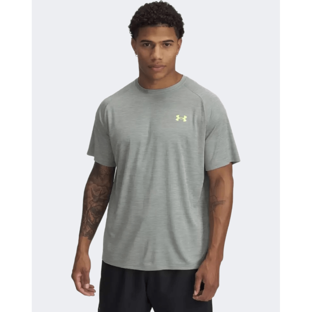 Under Armour Tech Textured Men Training T-Shirt Silica/Hydro Green - Medaid International