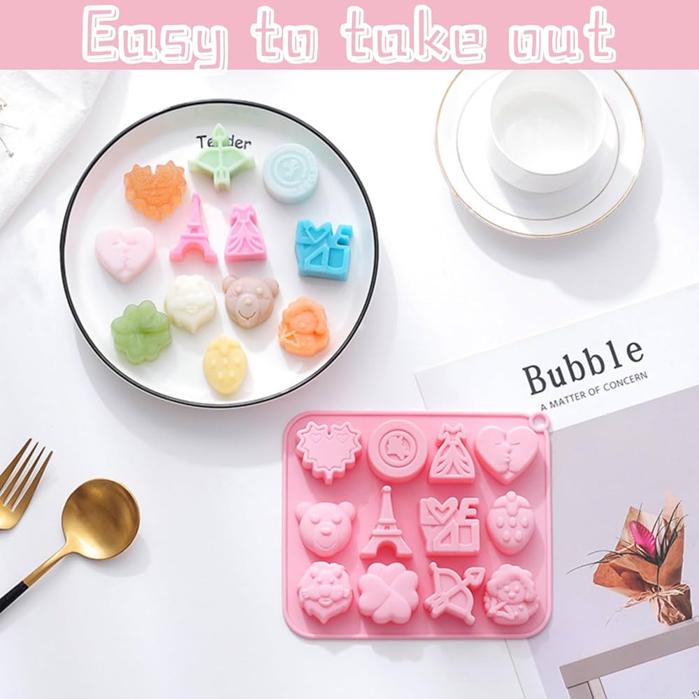 Valentines Chocolate Mould - Paris Edition, Silicone Heart Shapes