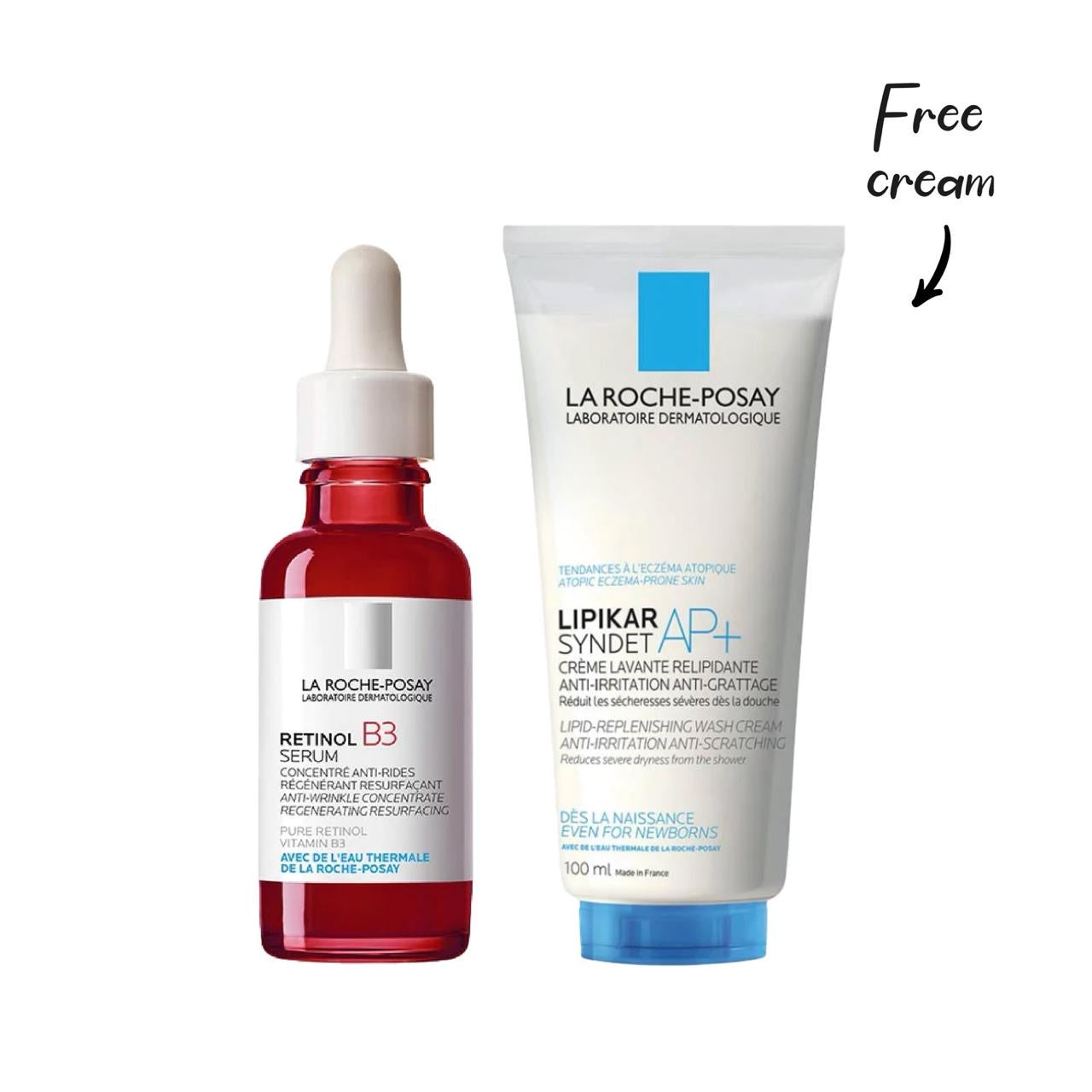 La Roche Posay RETINOL B3 SERUM 30ML + FREE LIPIKAR SYNDET 100ML