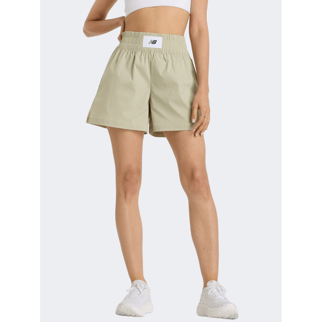 New Balance Pull On Boxer Women Lifestyle Short Olivine - Medaid International
