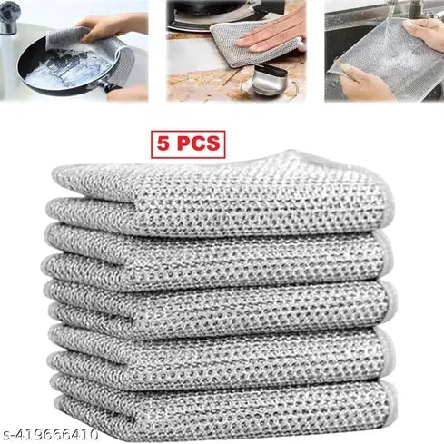 Non Scratch Dish Wash Cloth (Pack Of 5)