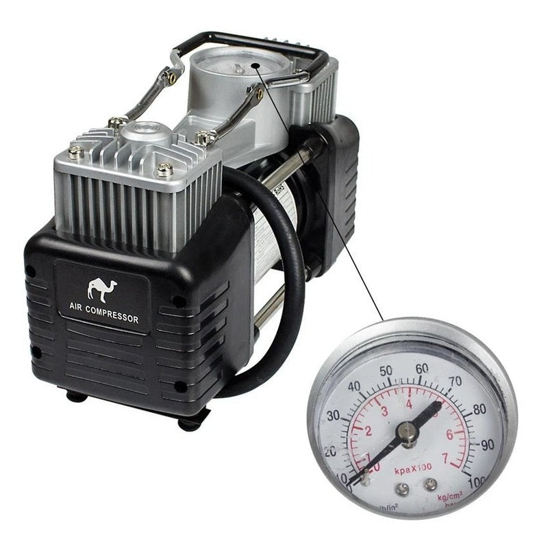 Portable Air Compressor Pump Tire Inflator with Digital Gauge, Heavy Duty Double Cylinder 12V Tire Pump 150 PSI with Tire Repair Kit
