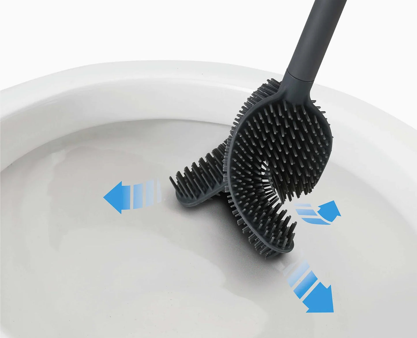 Joseph Joseph Flex™ 360 Luxe Toilet Brush with Stainless-steel Finish