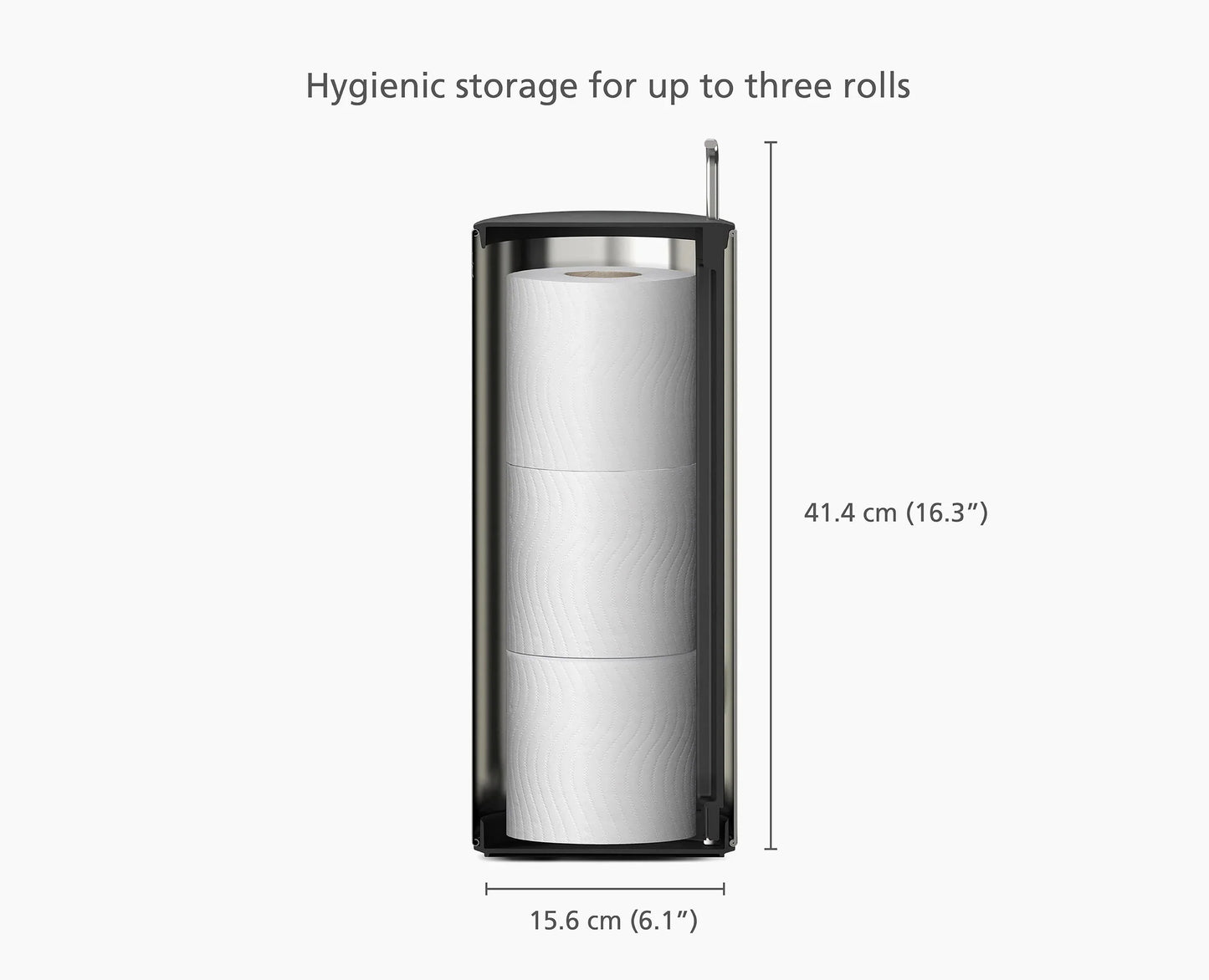 Joseph Joseph Easystore™ Luxe Stainless-steel Concealed Toilet Roll Holder