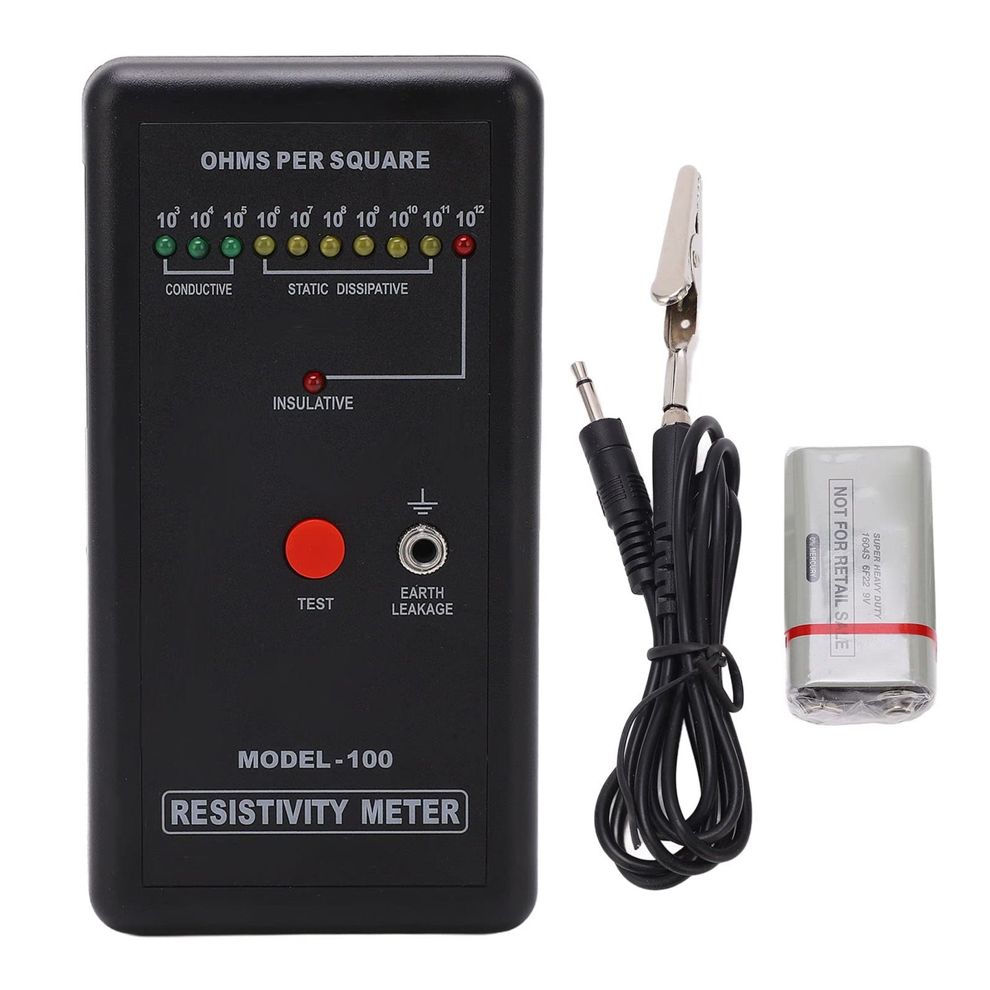 Electric Tester, Meter Tester Resistivity Meter Electrostatic Analyzer Measuring Tool for Engineering - Medaid International