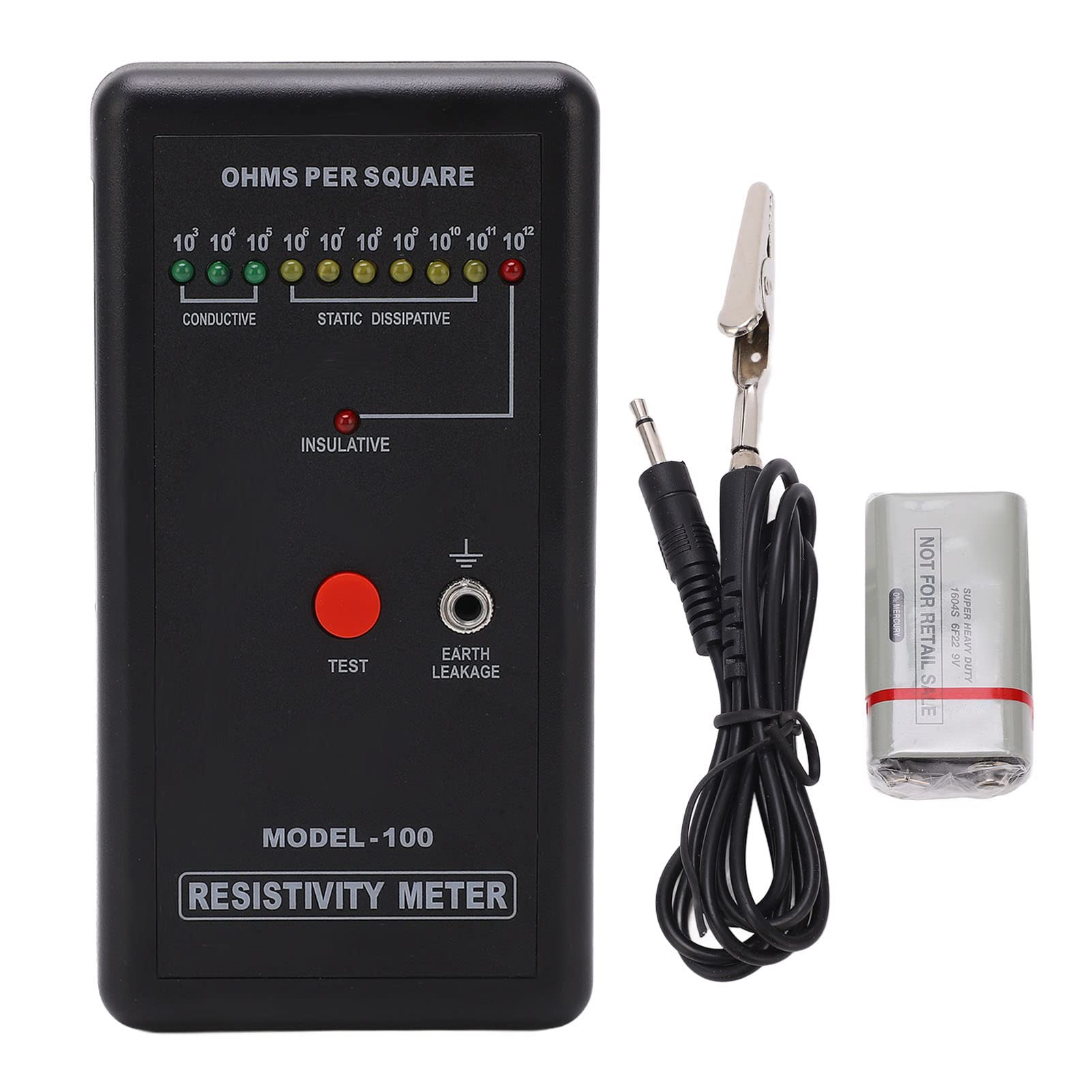 Electric Tester, Meter Tester Resistivity Meter Electrostatic Analyzer Measuring Tool for Engineering - Medaid International