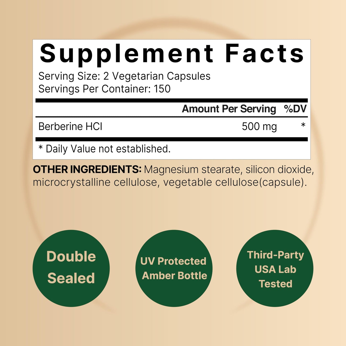NatureBell Berberine Supplement 500mg | 300 Veggie Capsules, 97% Pure Berberine HCL – 5:1 Root Extract – Plant Based, Vegan, Non-GMO - Medaid International