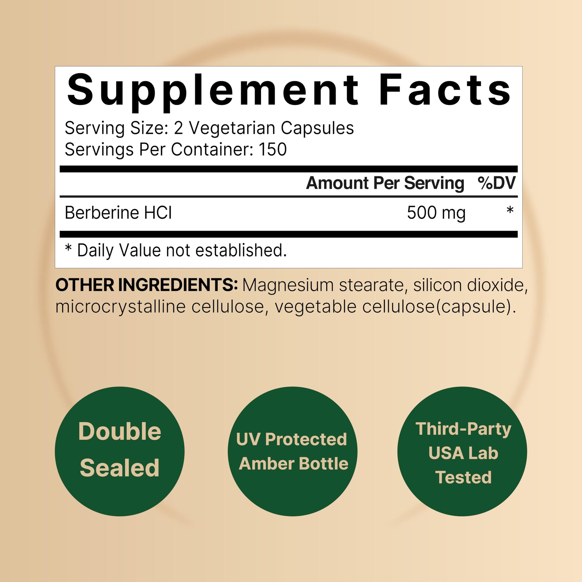 NatureBell Berberine Supplement 500mg | 300 Veggie Capsules, 97% Pure Berberine HCL – 5:1 Root Extract – Plant Based, Vegan, Non-GMO - Medaid International