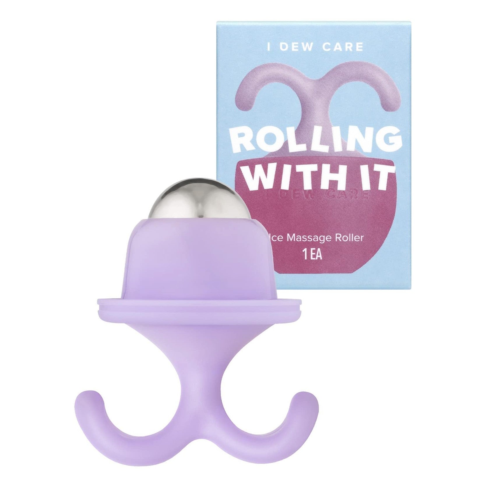 I DEW CARE Facial Tool - Rolling with It | Cooling Stick Skincare Tool, Depuffing Ice Face Roller with Cap, Gift, Reusable and Hygenic, Travel Size, FSC Packaging, Face Massage - Medaid International