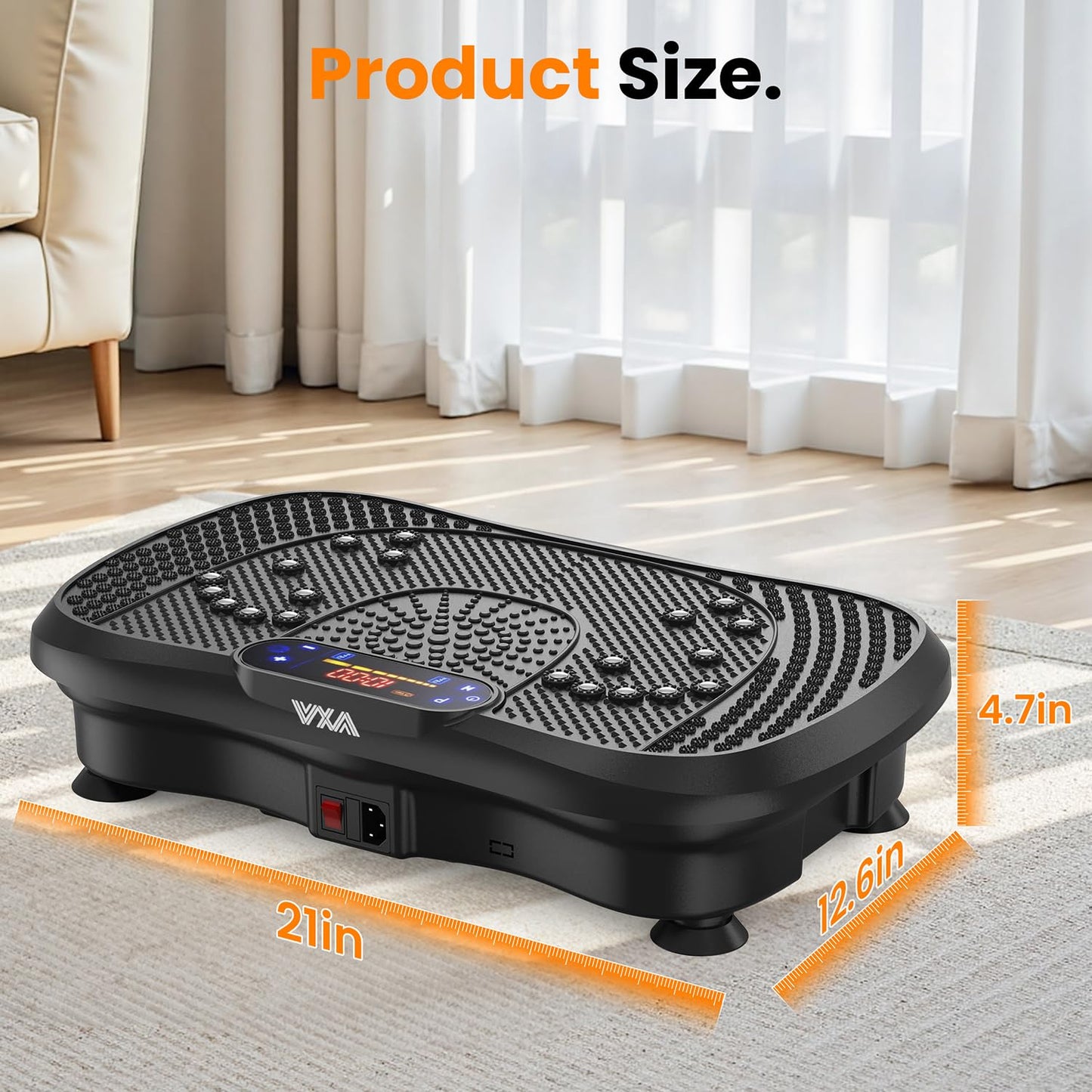 AXV Vibration Plate Fitness Platform Exercise Machine Vibrating Shaking Full Body Shaker Workout Vibrate Stand Shake Board Sport Gym for Weight Loss Fat Burner for Women Men Darkgray