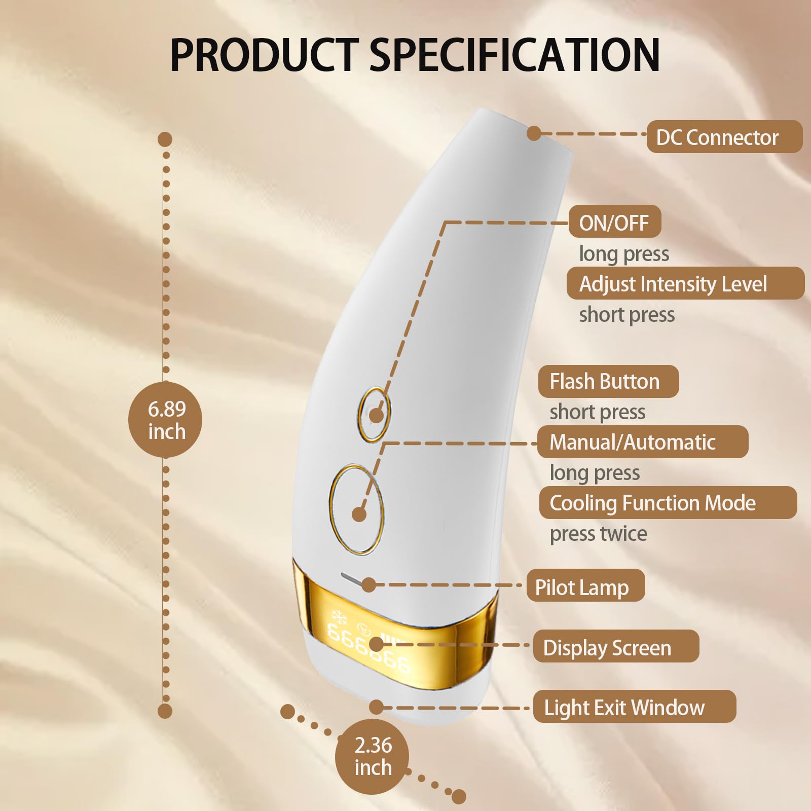 Laser Hair Removal with Ice Cooling for Women and Men 999,999 Flashes IPL Hair Remover Device 5 Adjustable Levels for Legs Underarm Arm Face Body, Corded - Medaid International