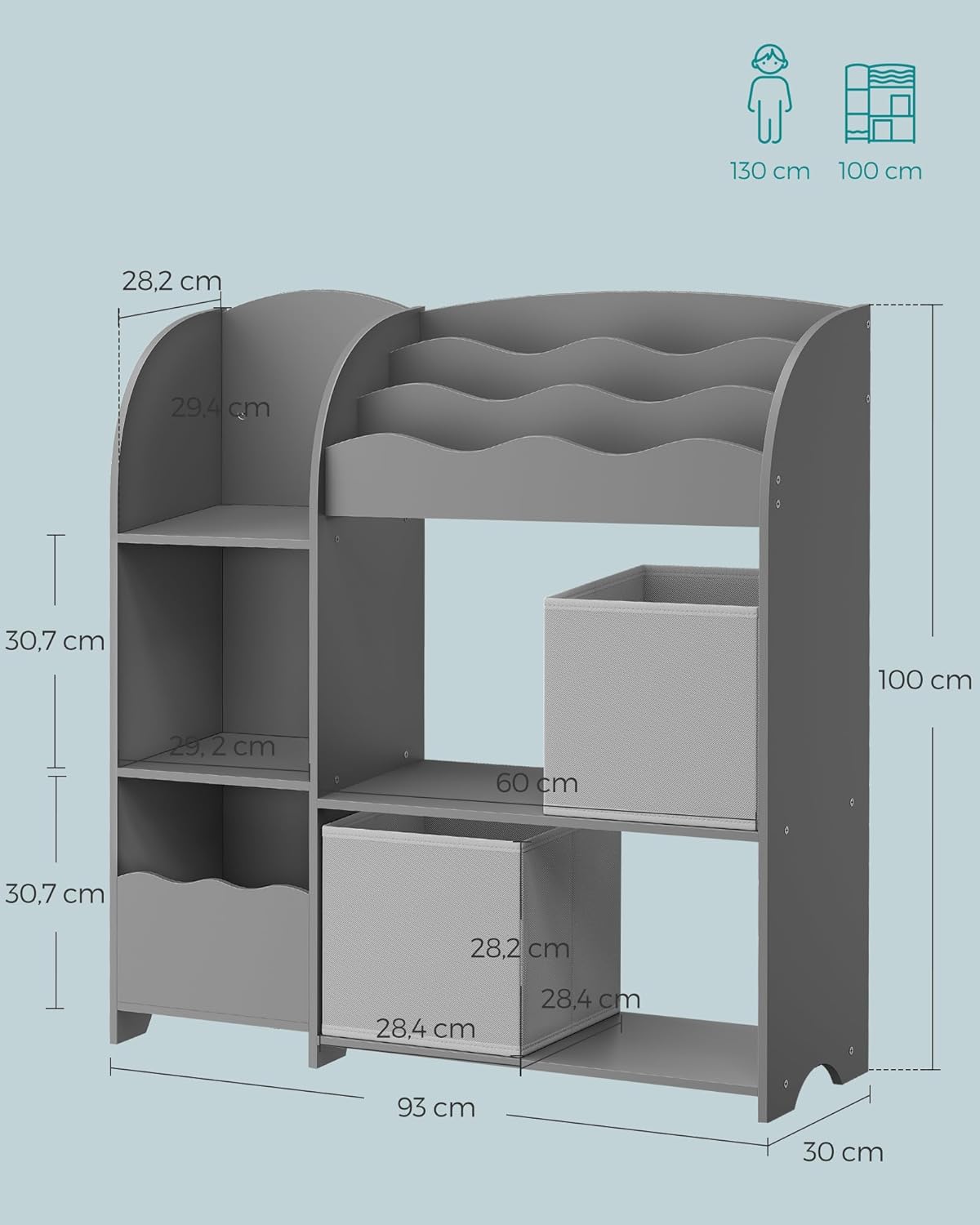 SONGMICS Children's Bookcase GKR042G01