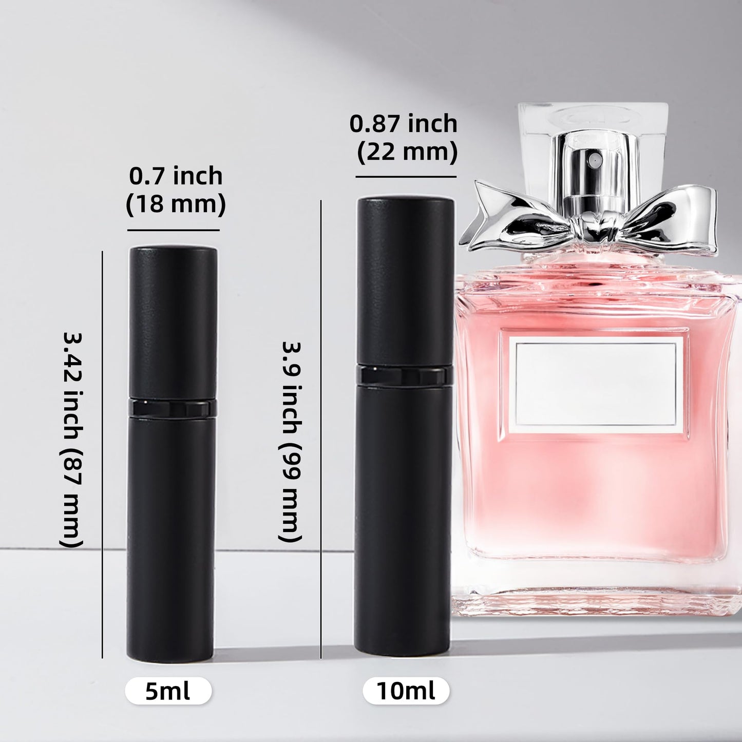 muilsae AA01PK Perfume Refillable Bottle 10ml Bottom Refill Portable Purse Atomizer, Cologne Travel Perfume Spray Bottle for Outgoing and Traveling (Pink) - Medaid International