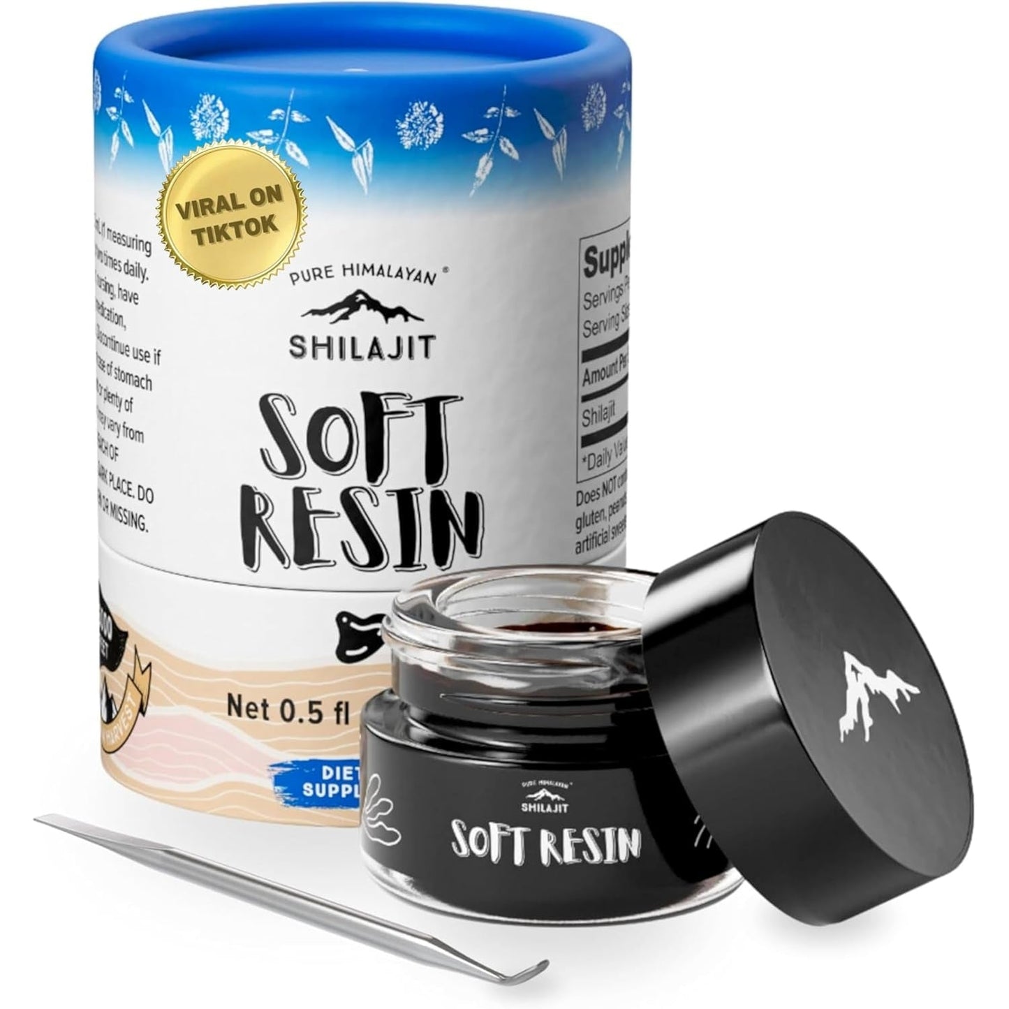 Pure Himalayan Shilajit, Soft Resin, Ayurvedic Rasayana Rejuvenation, Natural Source of Fulvic Acid, Includes Measuring Spoon - 15 ml / 0.5 fl oz (Pack of 1) - Medaid International