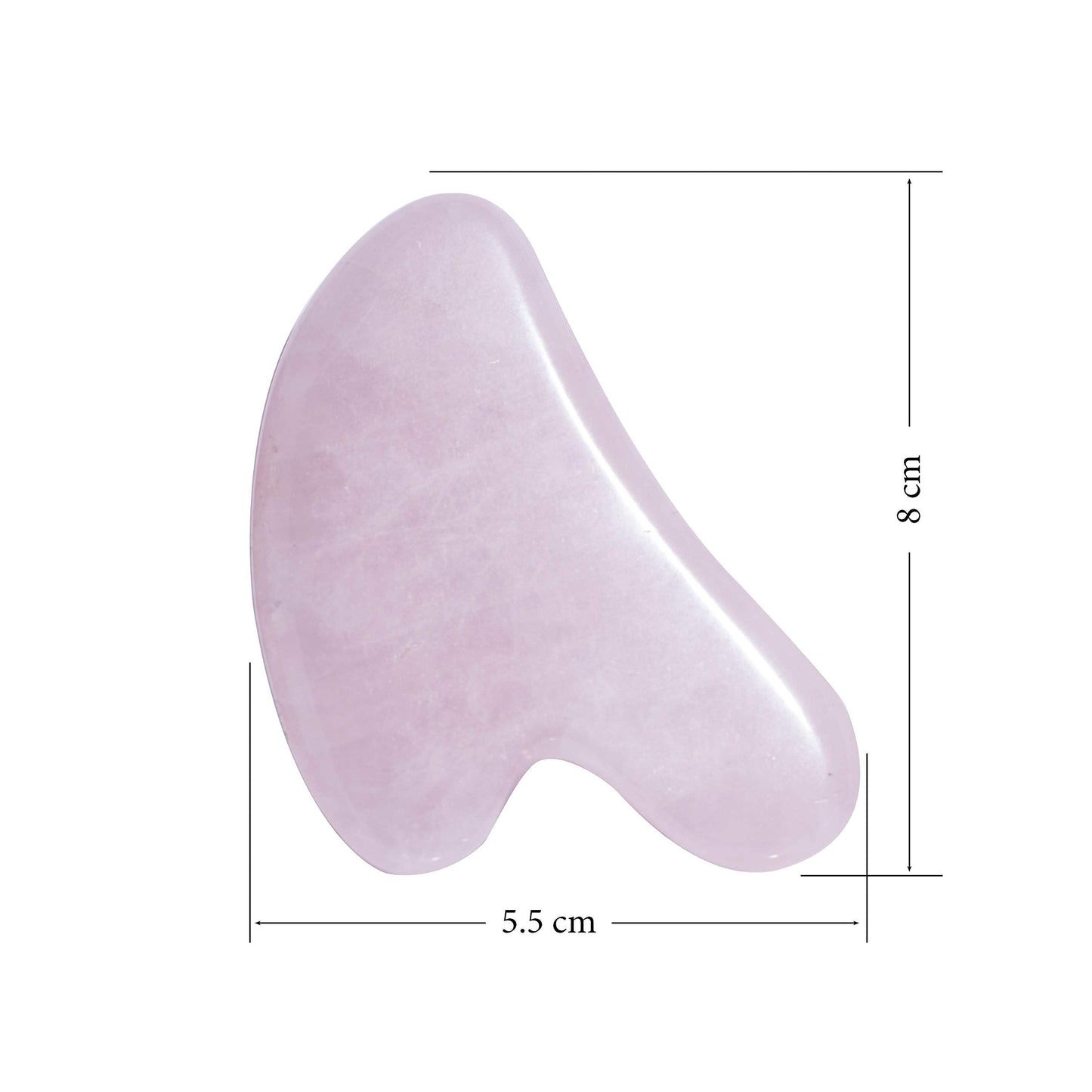 Guasha Scraping Massage Tool – Rose Quartz Gua Sha Board - Traditional Scraper Tool for Anti-Aging - 100% Natural Pink Quartz Stone Guasha - Gasha Massage Stones by Sandine - Medaid International