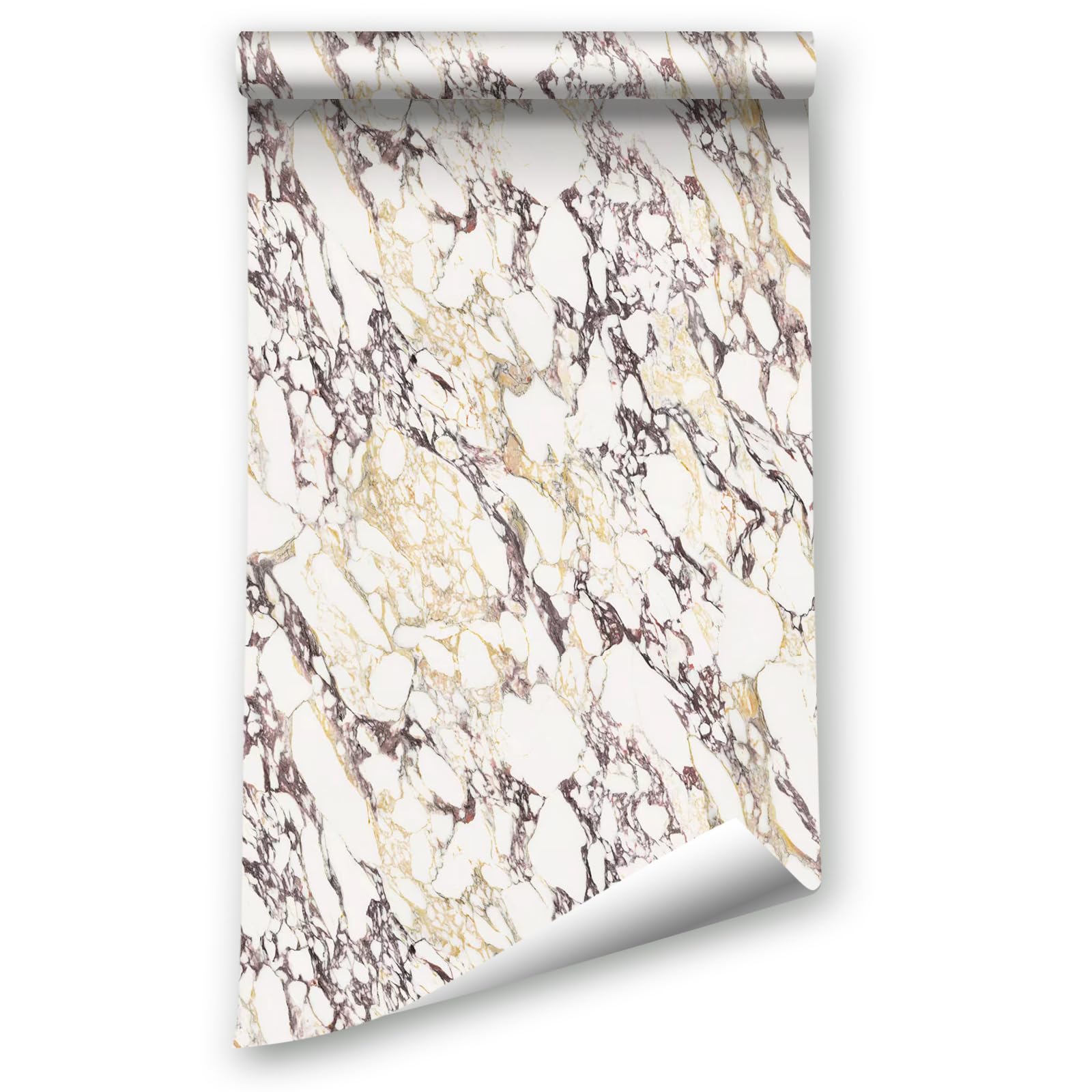 LZH-LP Glossy Marble Wall Paper, Granite Marble Contact Paper for Countertop Cabinet Furniture Refurbishment Thick Removable Self Adhesive Wallpaper Peel and Stick Vinyl Roll - Medaid International