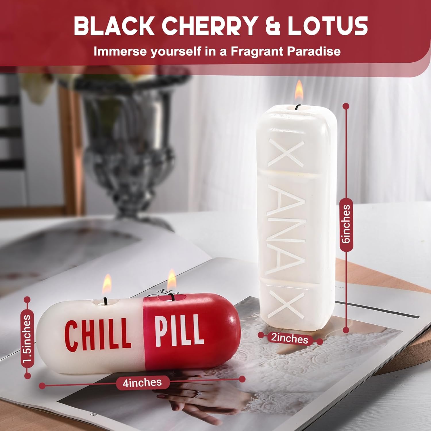 Chill Pill Candle - Xanax Candle - Cute Candles for Cool Gifts - Funny Candles for Any Occasion - Cute Things for Aesthetic Room Decor - Cool Candles for Cool Things - Trendy Candles - Prank Candles - Medaid
