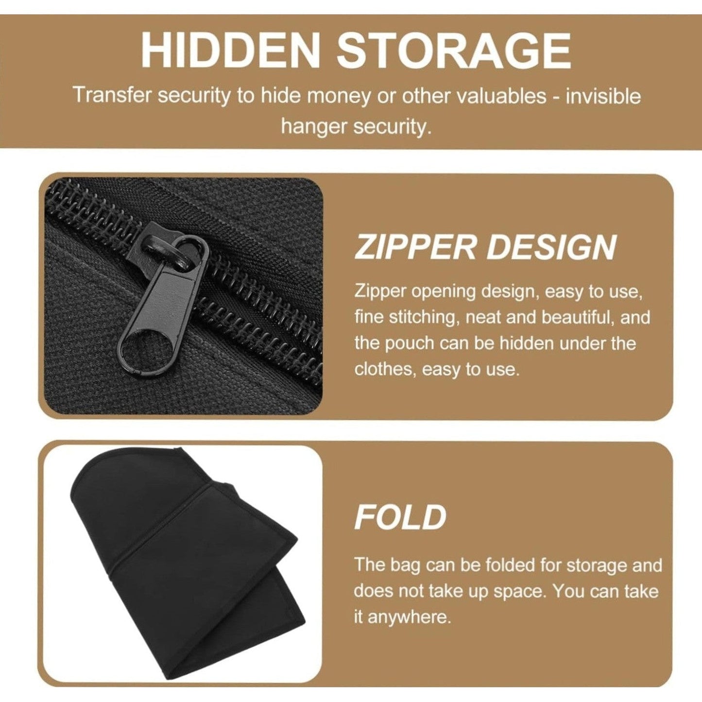 Hidden Money Storage Bag