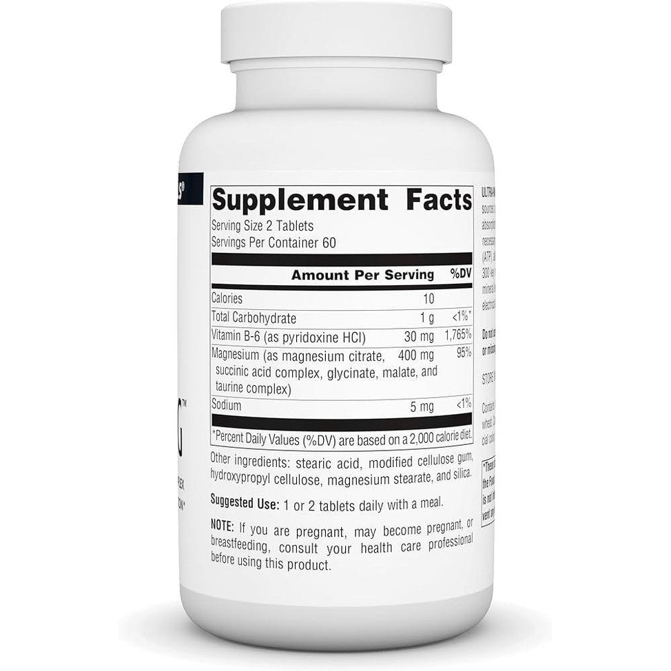 Source Naturals Ultra-Mag High-Efficiency Magnesium Complex,Maintains Muscle & Nerve Function, 120 Tablets
