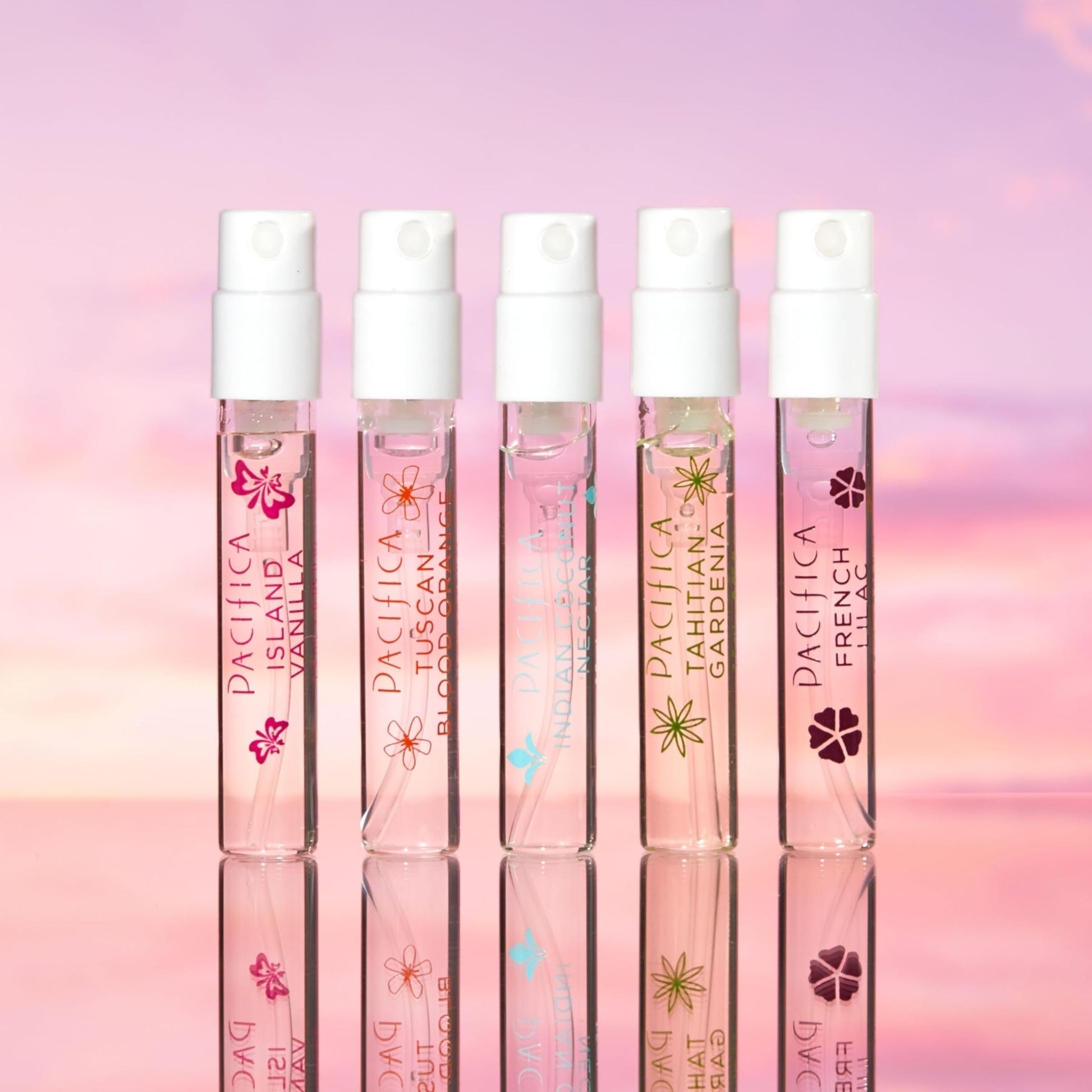 Pacifica Beauty, Wanderlust Spray Perfume Trial Set, Island Vanilla, 5 Scents, Fragrance Sampler Gift Set, Natural & Essential Oils, Clean, Vegan & Cruelty Free - Medaid International
