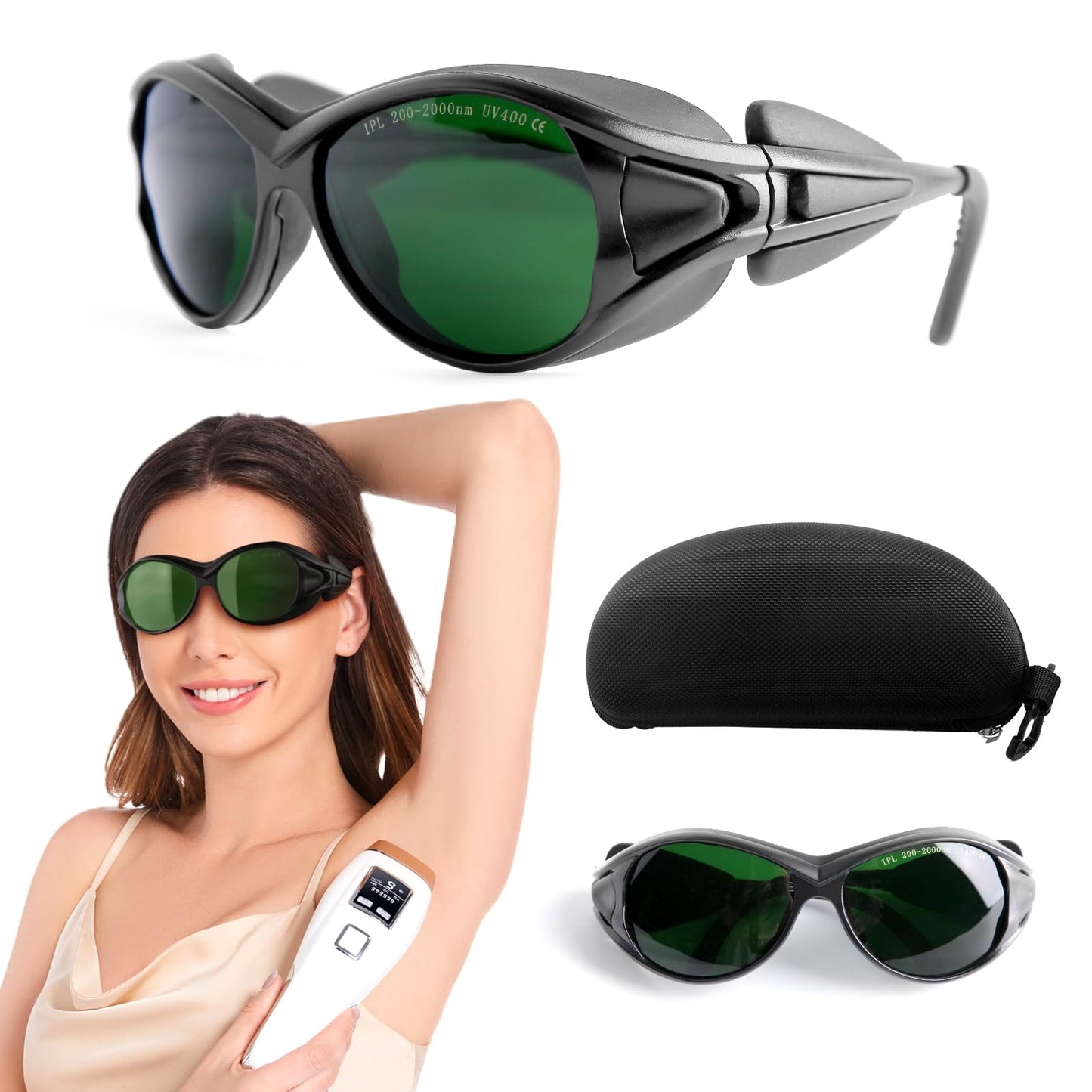ULTREMA Laser Hair Removal Glasses, Laser Safety Glasses, IPL 200-2000nm for Laser Hair Removal Treatment and Laser Cosmetology Operator Eye Protection. - Medaid International