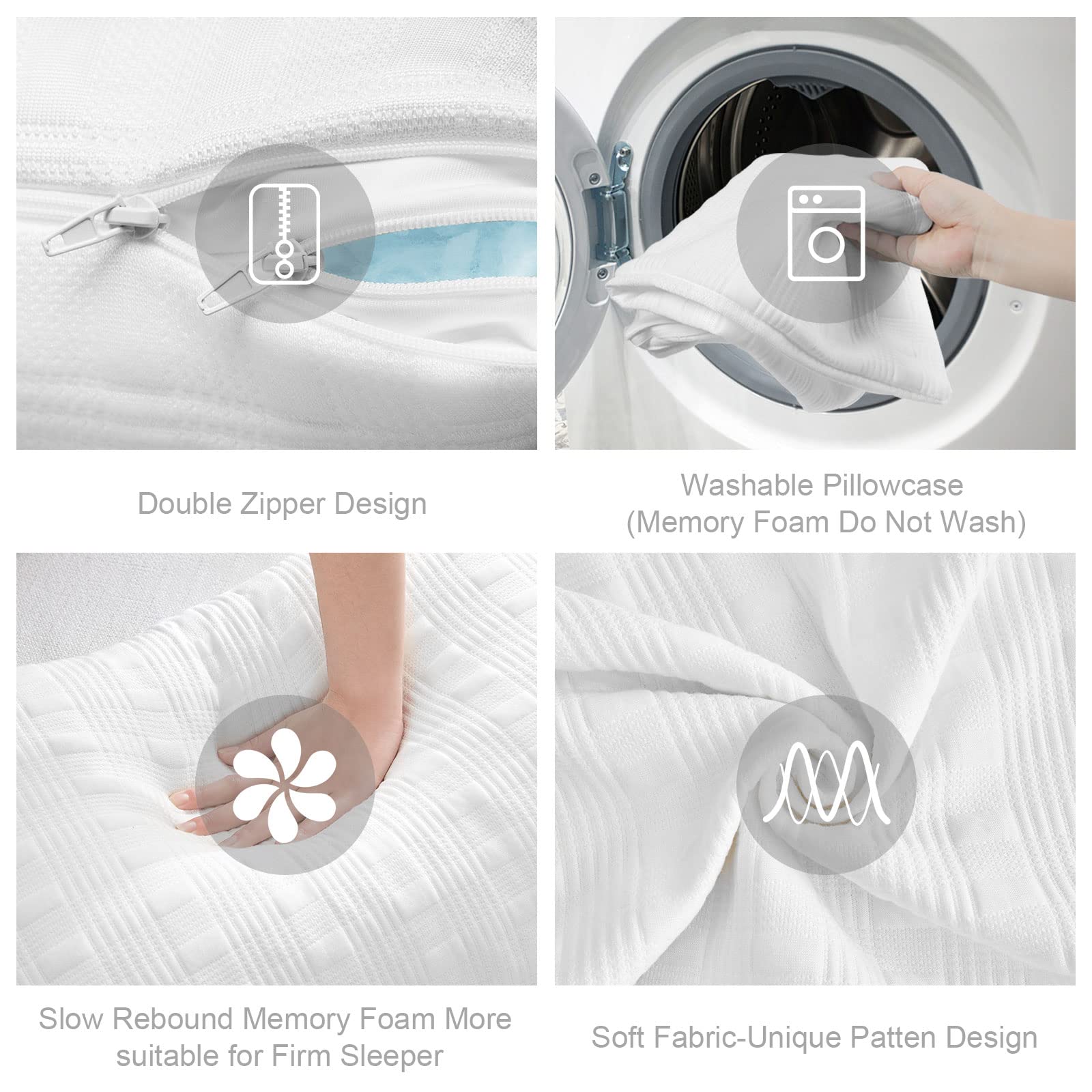 Meoflaw Cooling Pillows for Sleeping King Size Set of 2,Shredded Memory Foam Bed Pillow with Pillow Case-Double Sided Material,Adjustable Loft King Pillow for Side & Back Sleeper-Medium Firm - Medaid International
