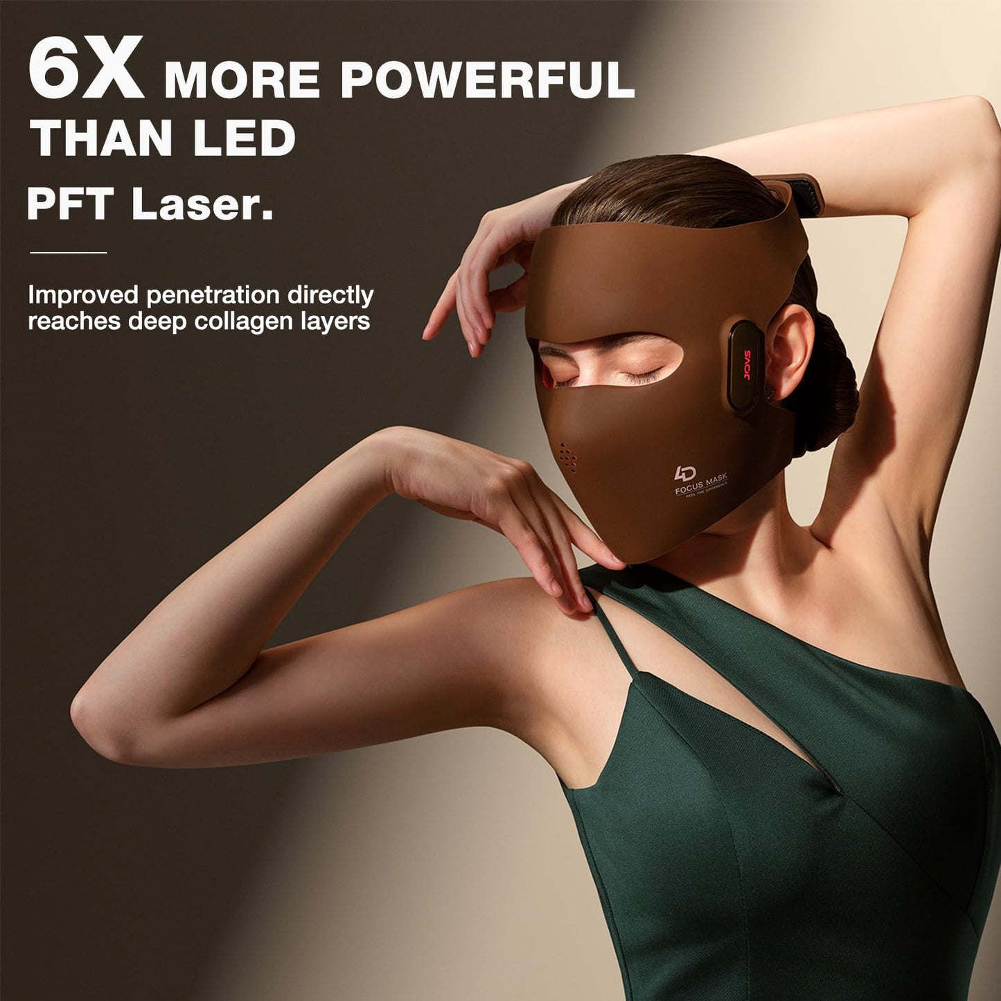 JOVS 4D Laser Light Therapy Mask, Red Light Therapy Mask for Face with FPT Technology, 4 Long Light Waves for Deep Anti-Aging and Wrinkle Reduction, 6× More Powerful than LED Laser Tech - Medaid International
