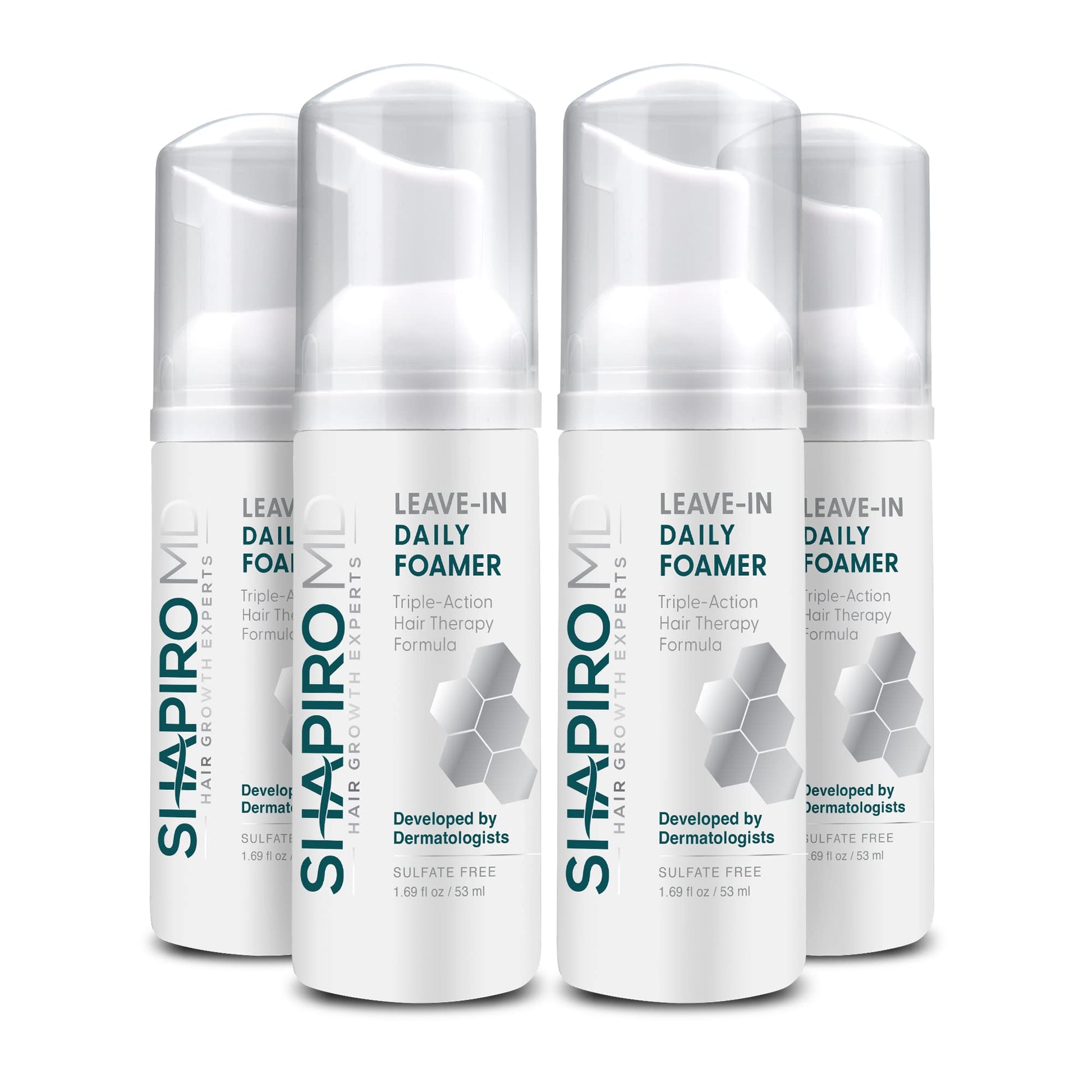 Shapiro MD Hair Growth Experts Leave-In Daily Foam, DHT Fighting Vegan Formula for Thinning Hair Developed by Dermatologists, Experience Healthier, Fuller & Thicker Looking Hair - 4 Month Supply - Medaid International