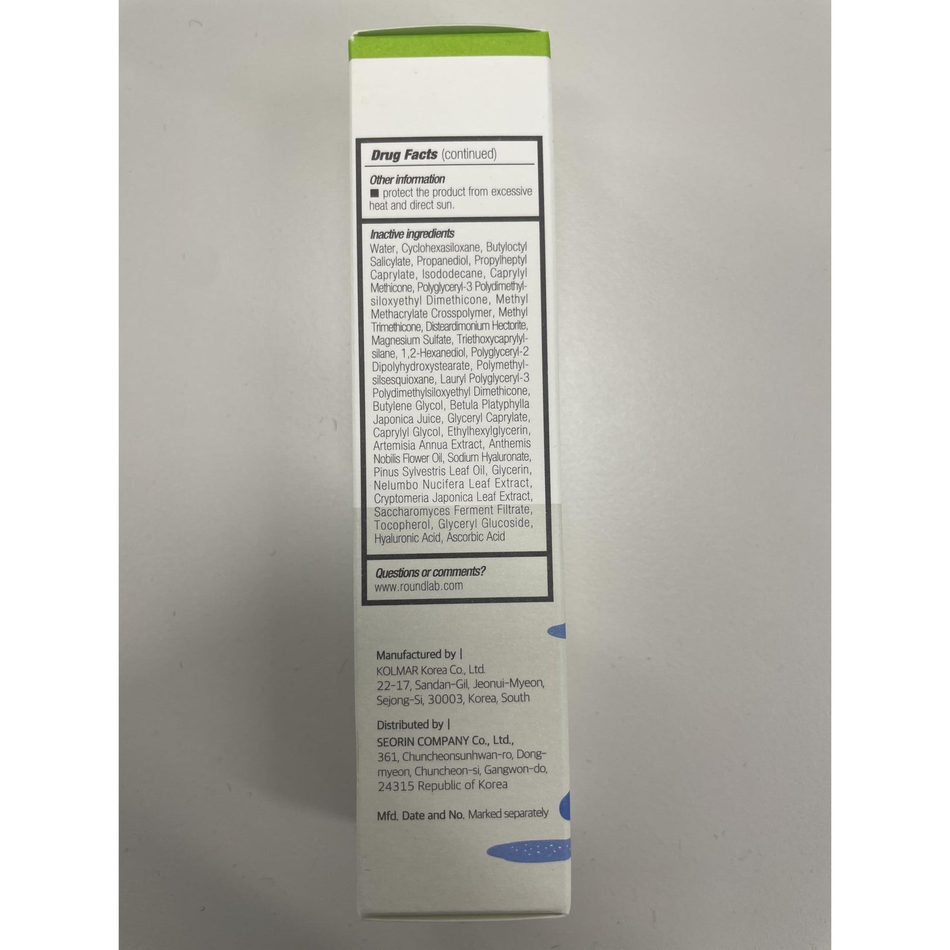 ROUND LAB Birch Juice Mild-up Sunscreen UV LOCK 1.69 Fl Oz | SPF 50+ broad spectrum, Mineral Zinc Oxide, for Sensitive Skin, Control Oil and Sebum, Korean Sunscreen - Medaid International