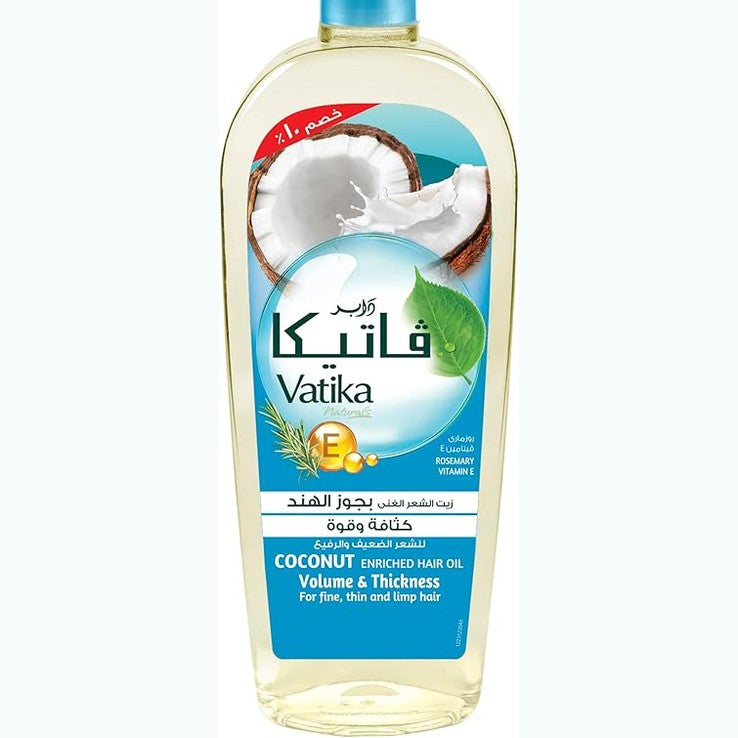 Vatika Naturals Coconut Enriched Hair Oil for Thin Hair - 180ml