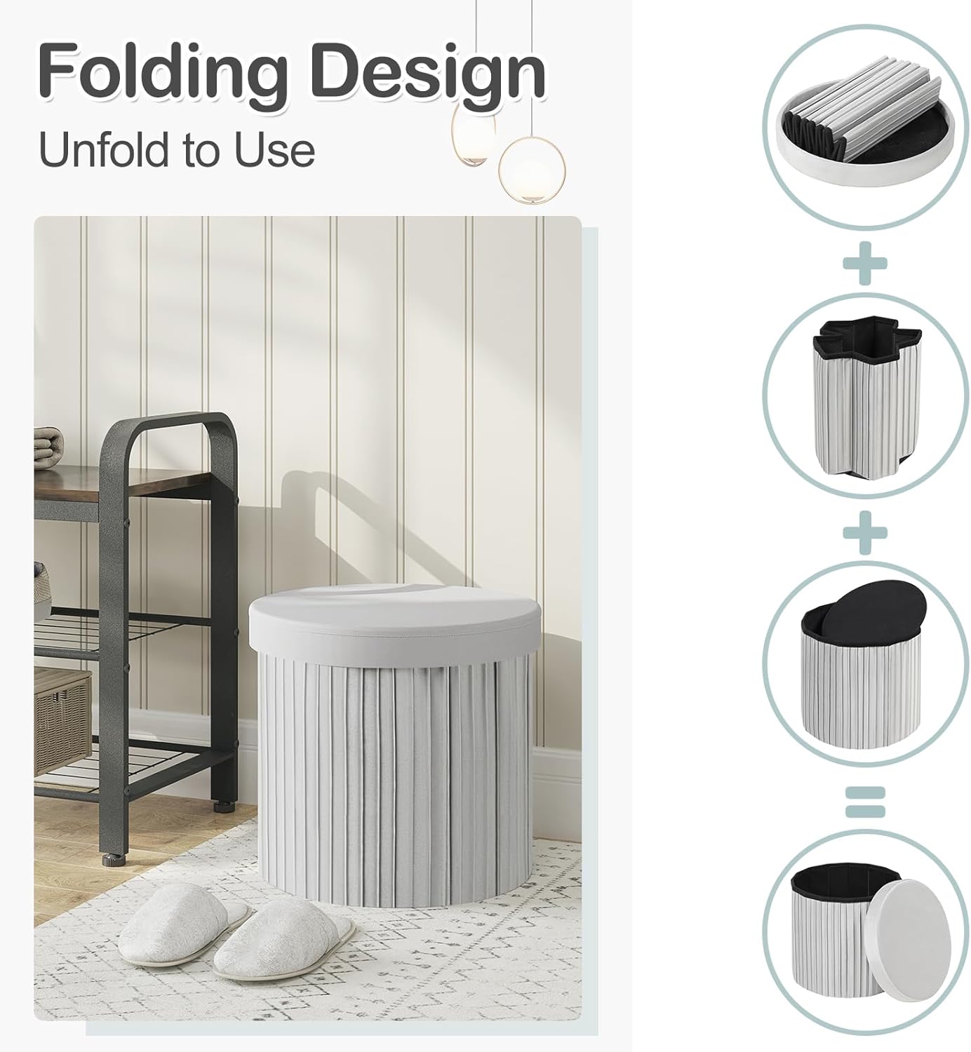 WOLTU Round Stool with Storage Space (SH89CM)