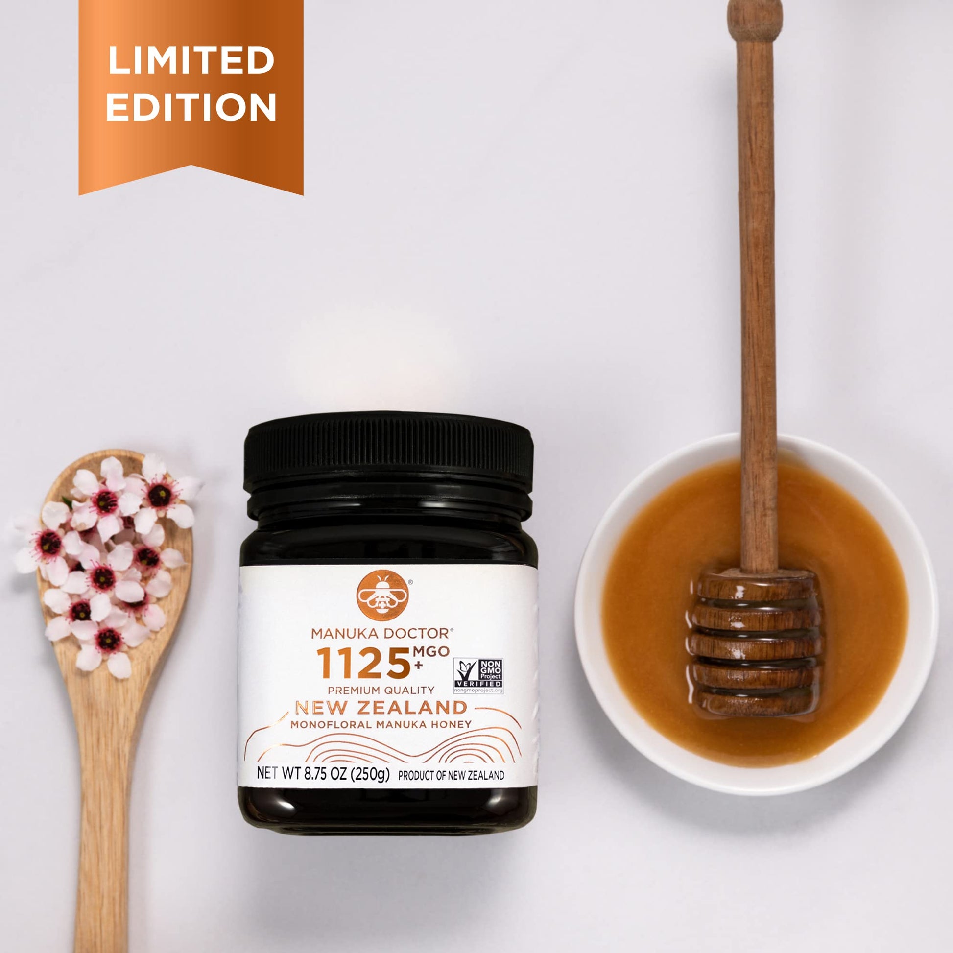 Manuka Doctor - MGO 1125+ Manuka Honey Monofloral, 100% Pure New Zealand Honey. Certified. Guaranteed. Raw. Non-GMO (8.75 oz) - Medaid International