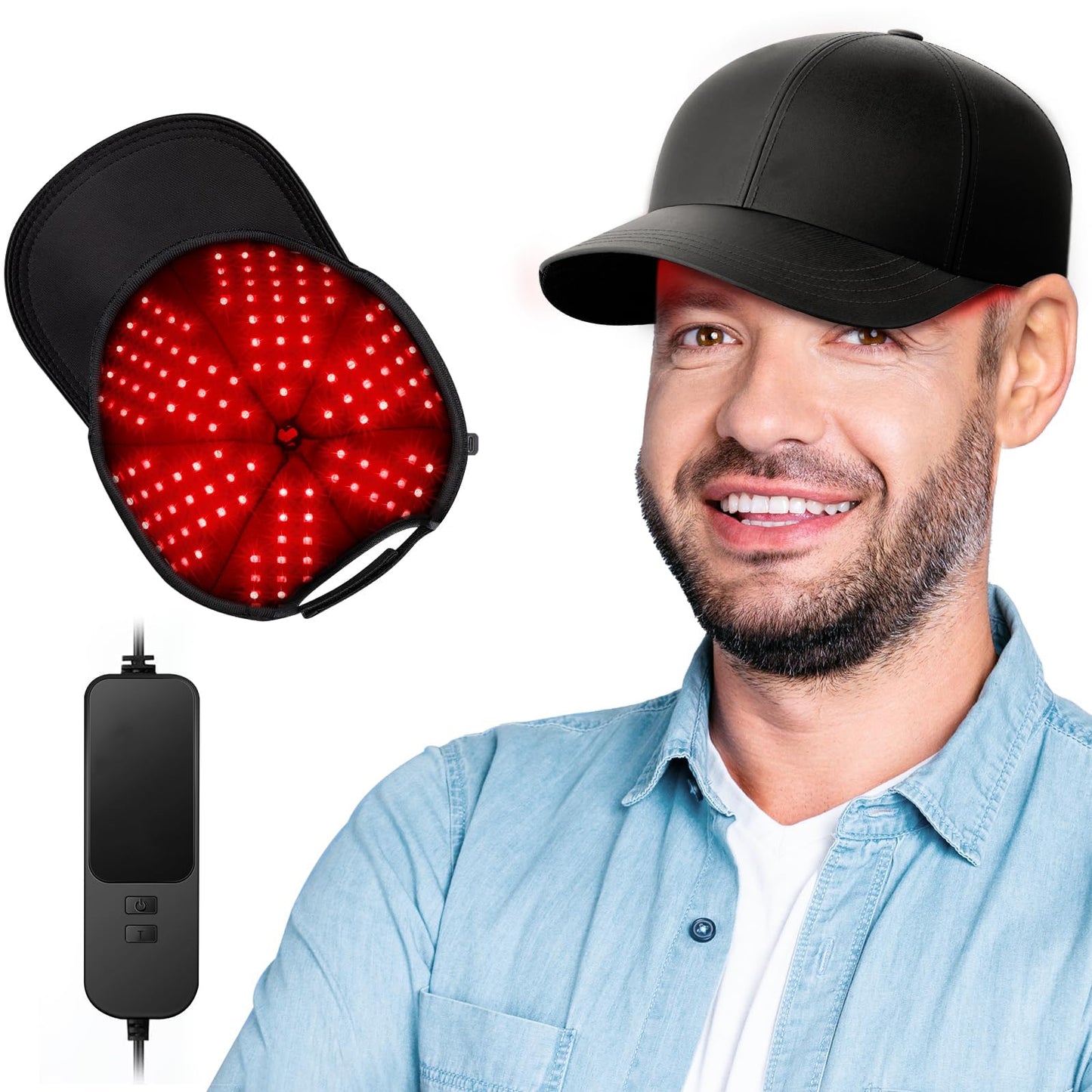 RELEXNOW Red Light Hair Growth Cap (LP-RJVGRW-BLK) - Medaid International